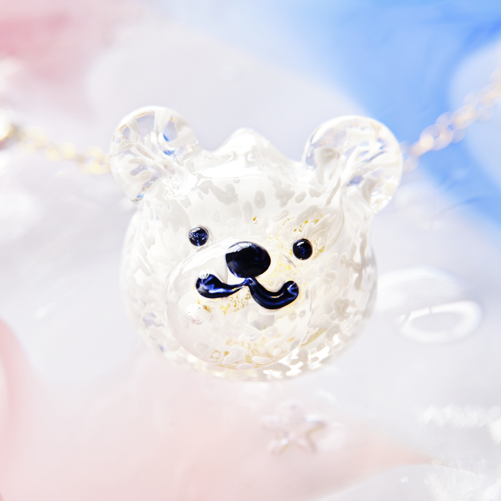 Crystal】「クマクリスタル」（スノー） - 幸愛硝子（ユキエガラス