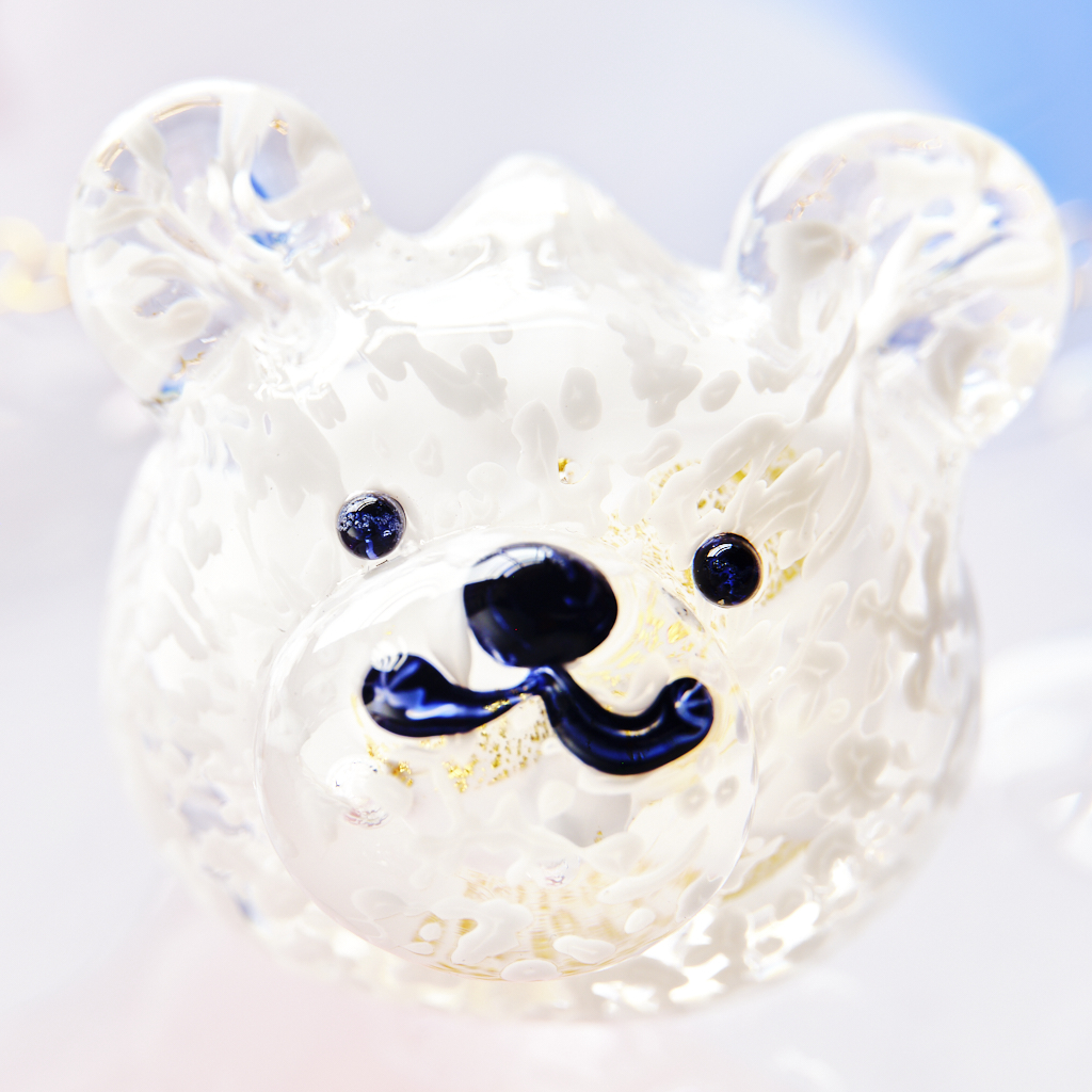 Crystal】「クマクリスタル」（スノー） - 幸愛硝子（ユキエガラス