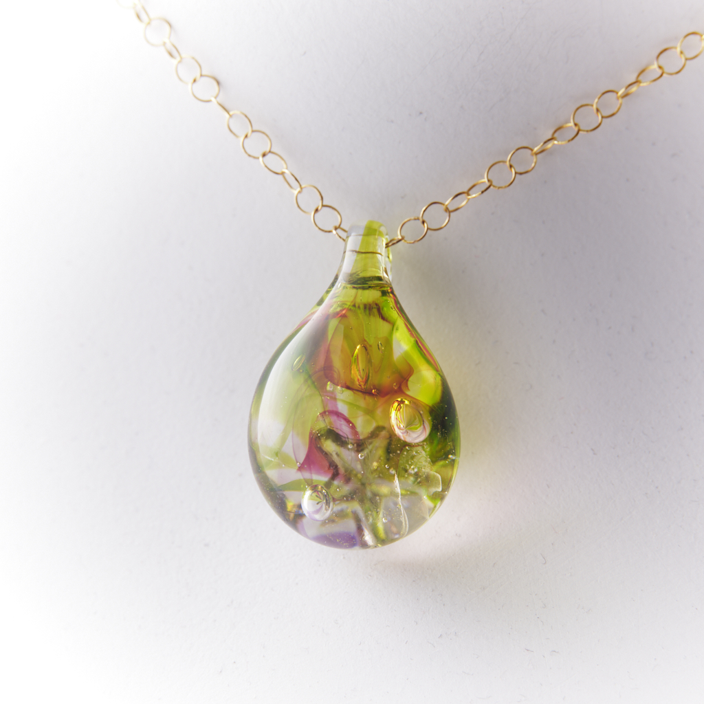 Crystal】 ドロップペンダント 「Sustainable Fantasy」 - 幸愛硝子 