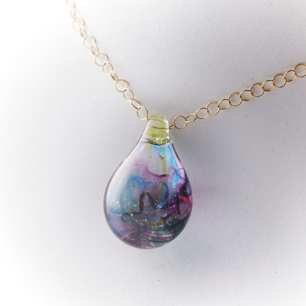Crystal】 ドロップペンダント 「Sustainable Fantasy」 - 幸愛硝子 