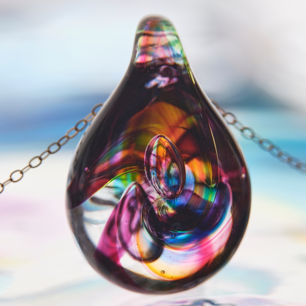 Crystal】 ドロップペンダント 「Sustainable Fantasy」 - 幸愛硝子