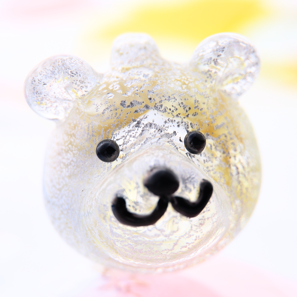 Crystal】「クマクリスタル」（スノウ） - 幸愛硝子（ユキエガラス